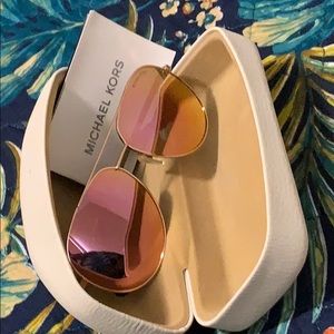 MICHAEL KORS MK5009 ROSE GOLD AVIATOR SUNGLASSES